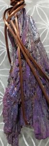 Copper Aura kyanite witch's broom pendant